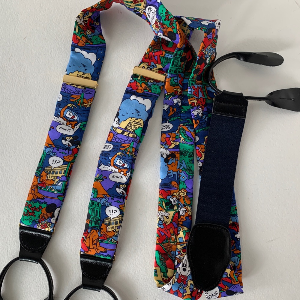 Vintage Mickey Mouse Silk suspenders